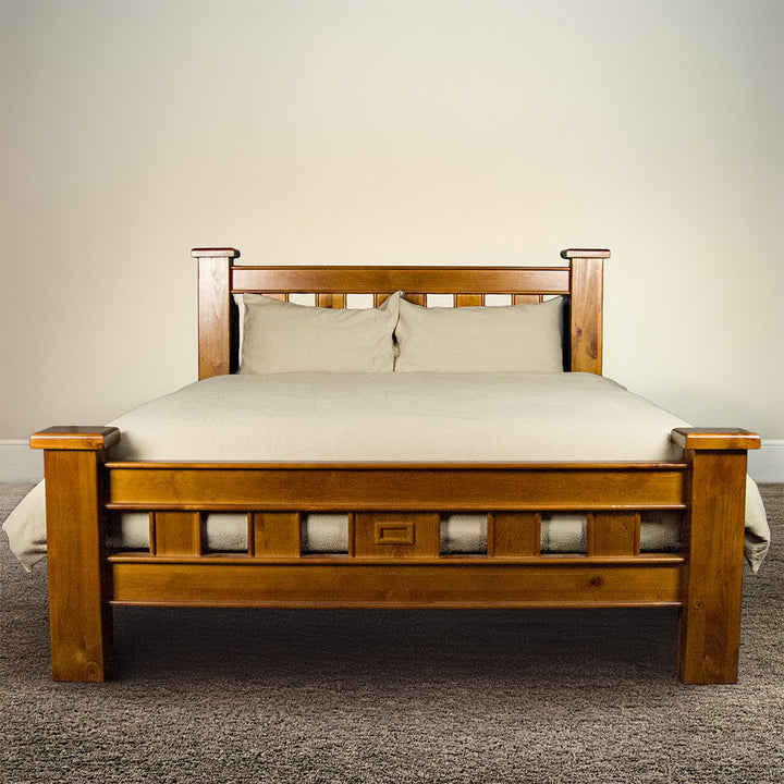 Jamaica King Bed + Pillow Top Mattress Combo