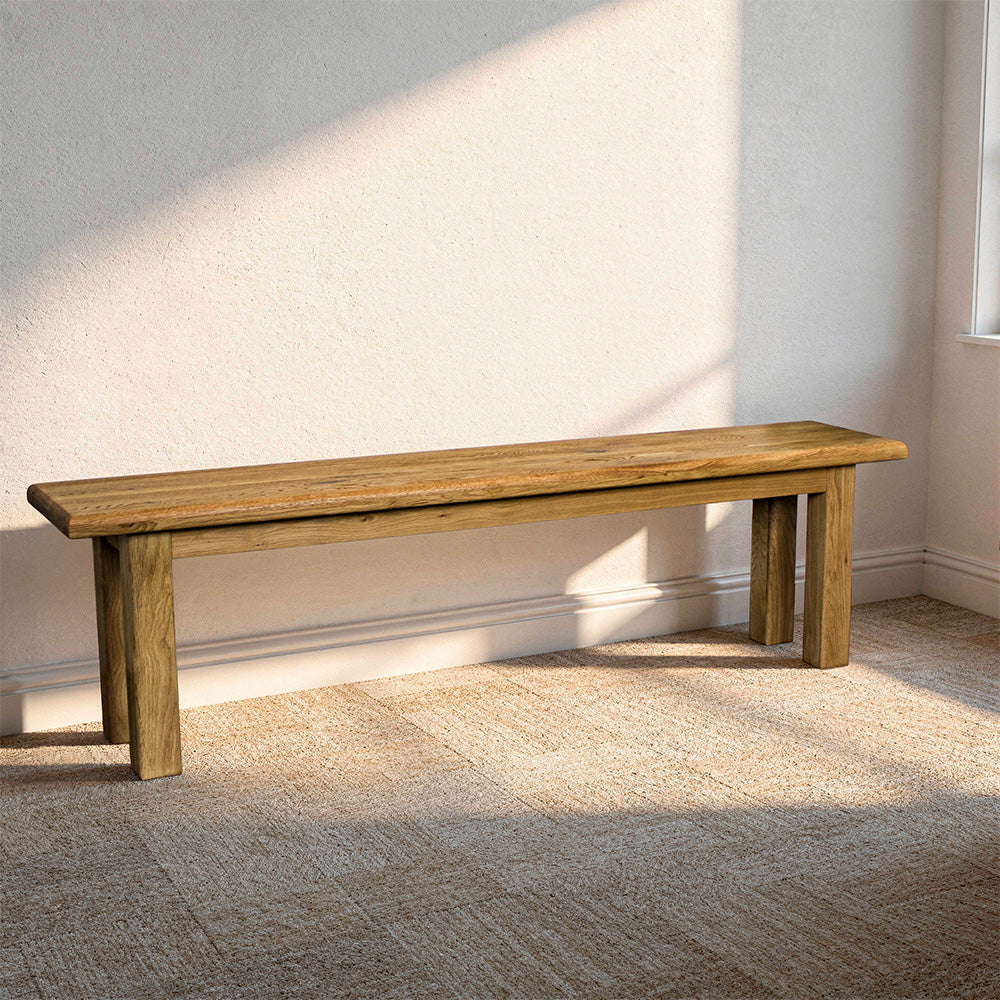 Loire 1.8m Solid Oak Bench Seat