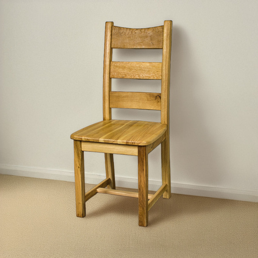 The front of the Loire Solid American Oak Dining Chair.