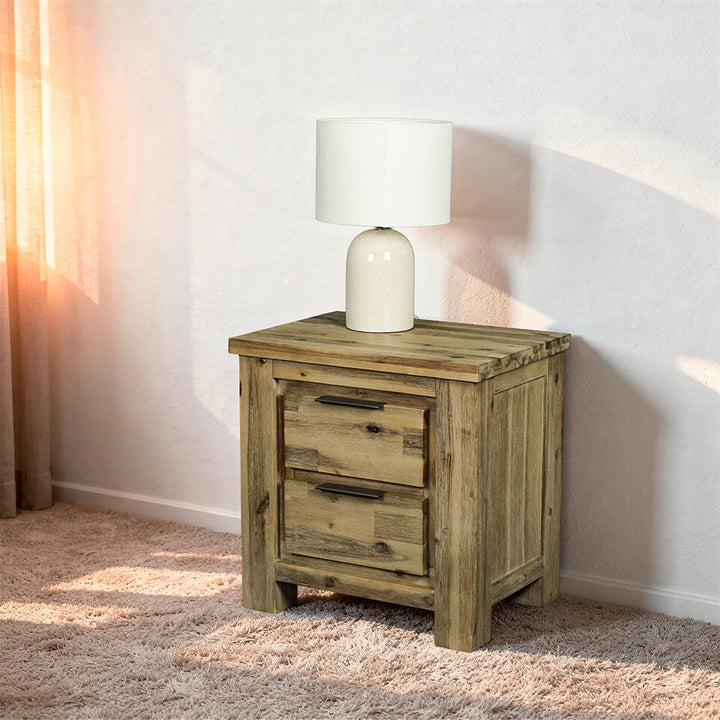 Mars Two-Drawer Bedside Cabinet