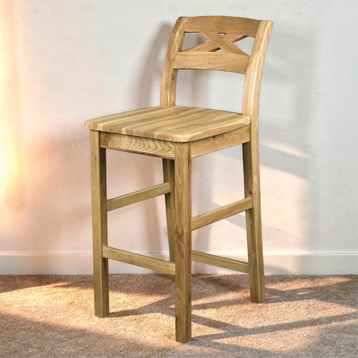 Maximus Oak High Bar Stool