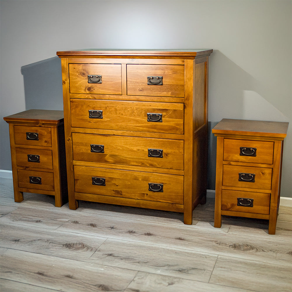 Montreal Three Piece Bedroom Suite With Tallboy