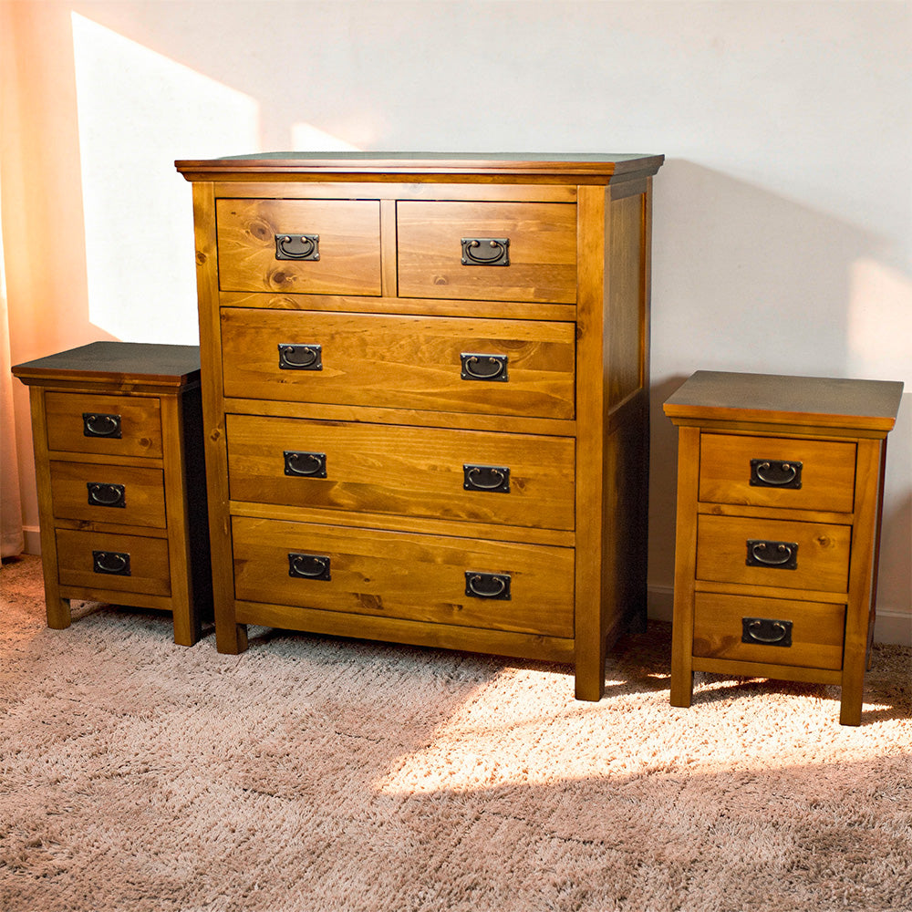 Montreal Three Piece Bedroom Suite With Tallboy