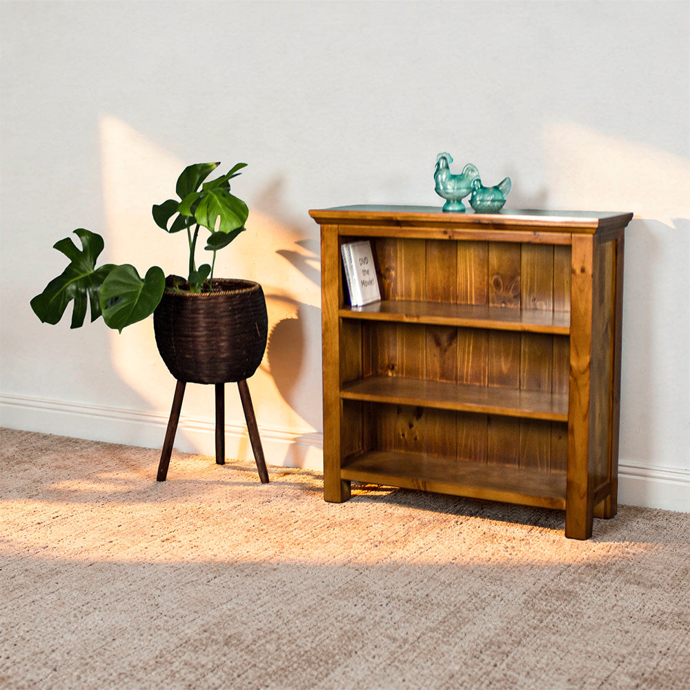 Montreal Short Pine Bookcase