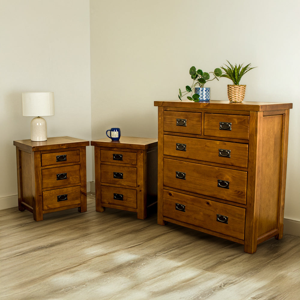 New Quebec 3 Piece Bedroom Suite With Tallboy