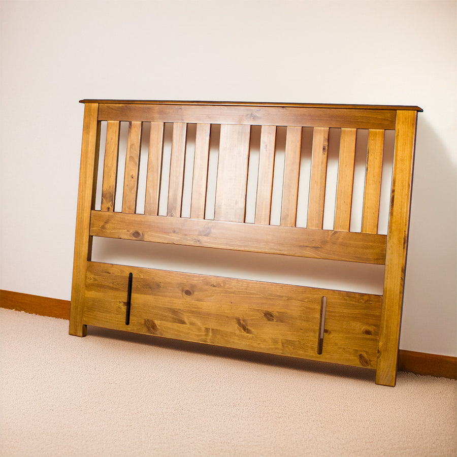 An overall view of the New Quebec Double Size Pine Headboard.
