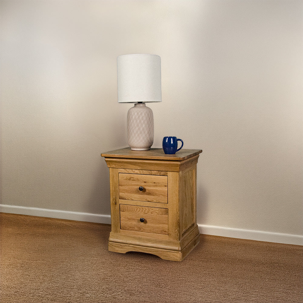 Oakland 2 Drawer Bedside Table