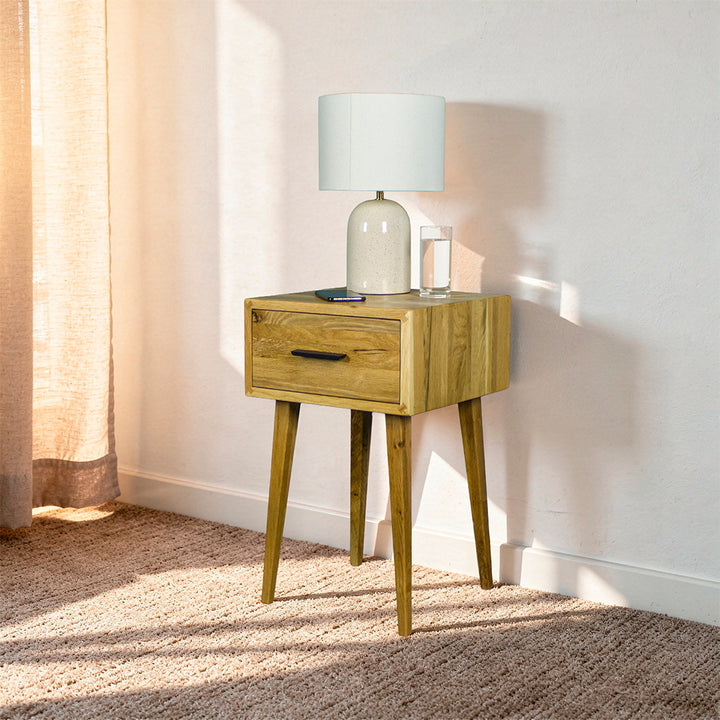 Ormond One Drawer Oak Bedside Table