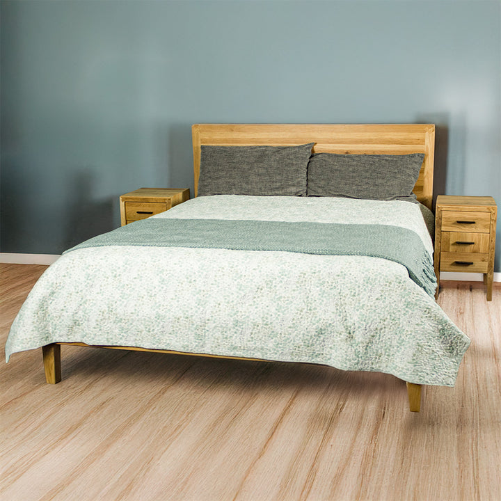 Ormond Oak Three Piece King Bedroom Suite with Five Zone Mattress