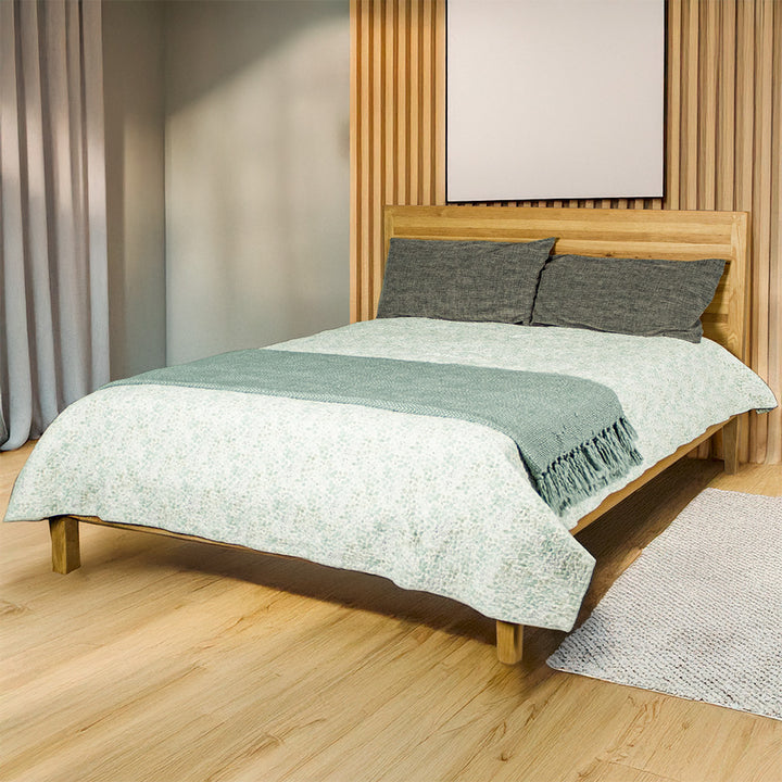 Ormond Oak King Bed Frame and Five Zone Mattress Combo