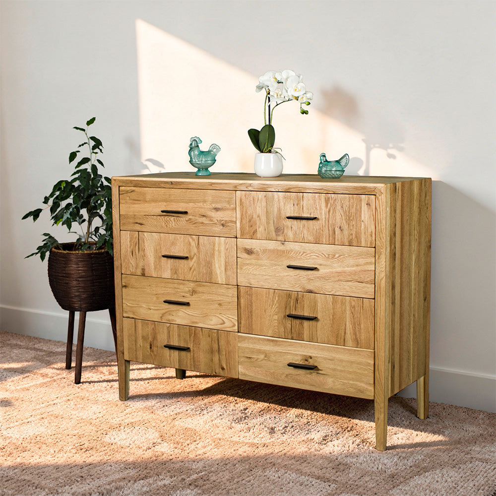 Ormond 8 Drawer Oak Tallboy