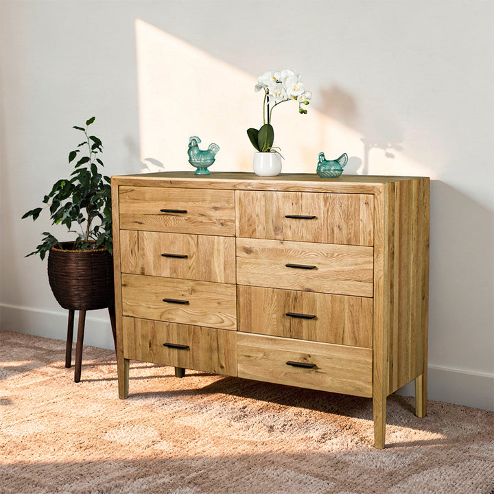 Ormond 8 Drawer Oak Tallboy