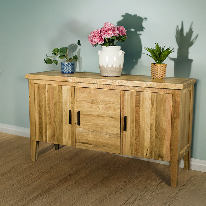Oscar Compact Three Door Oak Buffet