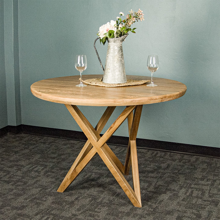 Pythagoras Compact Round Oak Dining Table