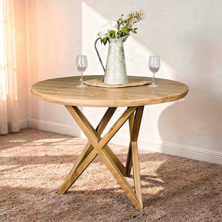 Pythagoras Compact Round Oak Dining Table