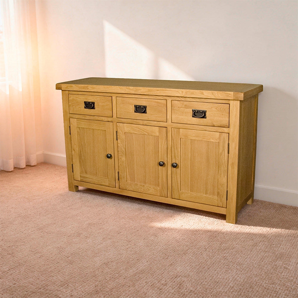 Queensland 3 Door Oak Sideboard
