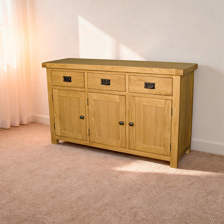 Queensland 3 Door Oak Sideboard