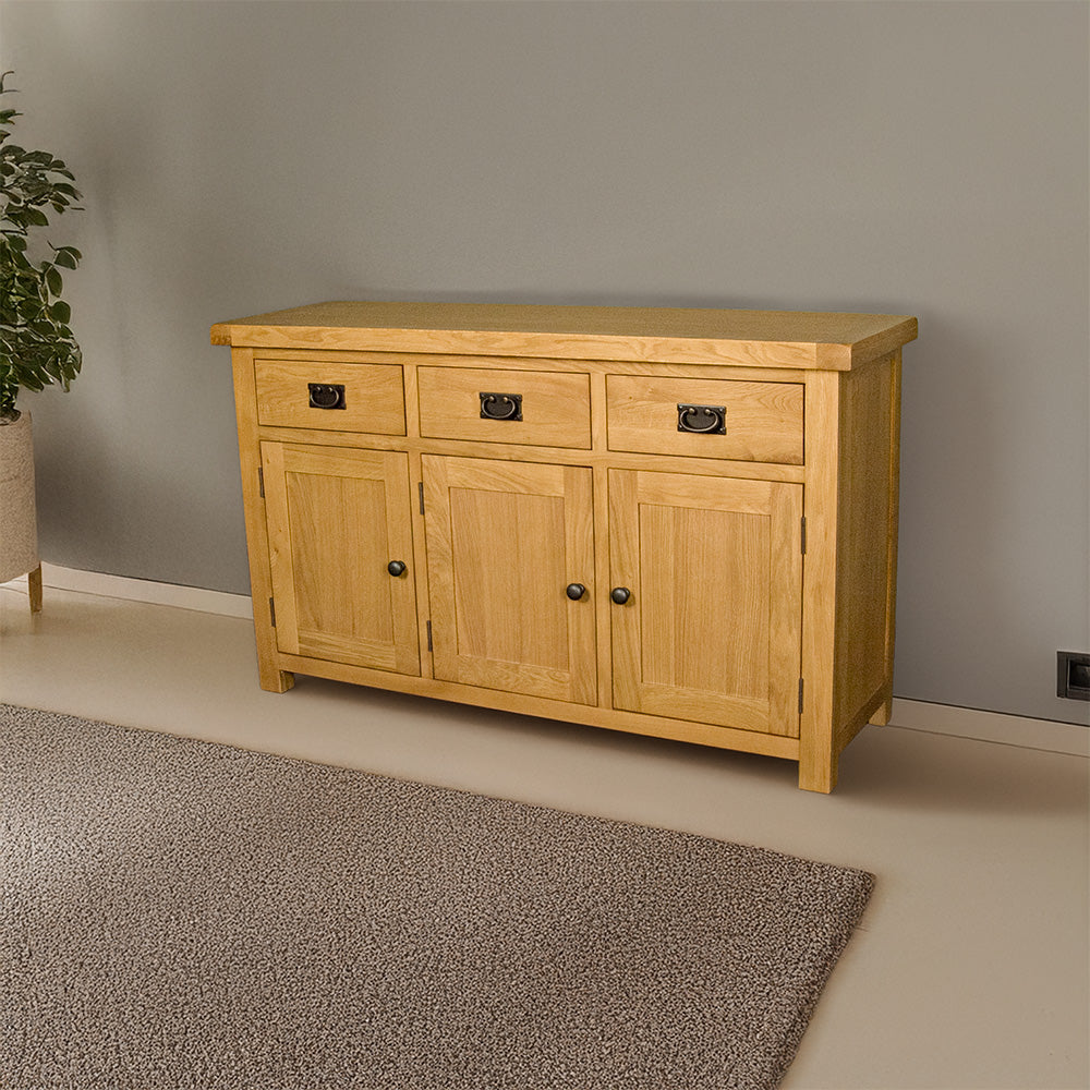 Queensland 3 Door Oak Sideboard