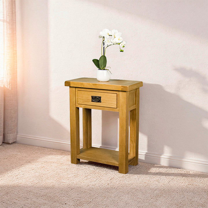 Queensland Compact Oak Hall Table