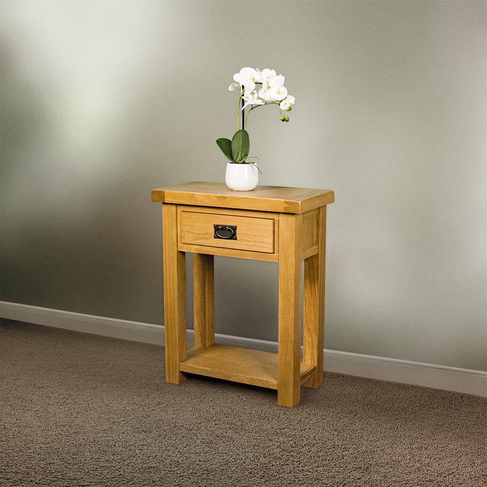 Queensland Compact Oak Hall Table