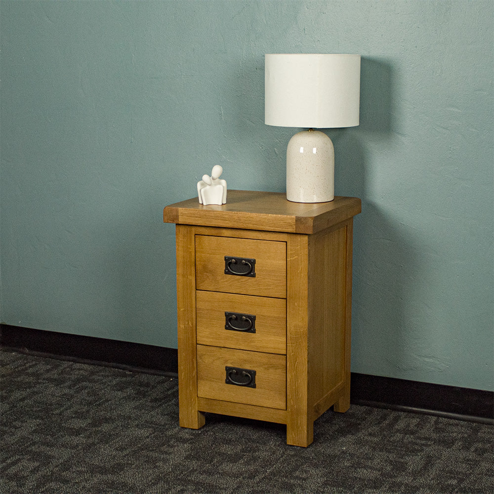 Queensland Oak Large Bedside Cabinet