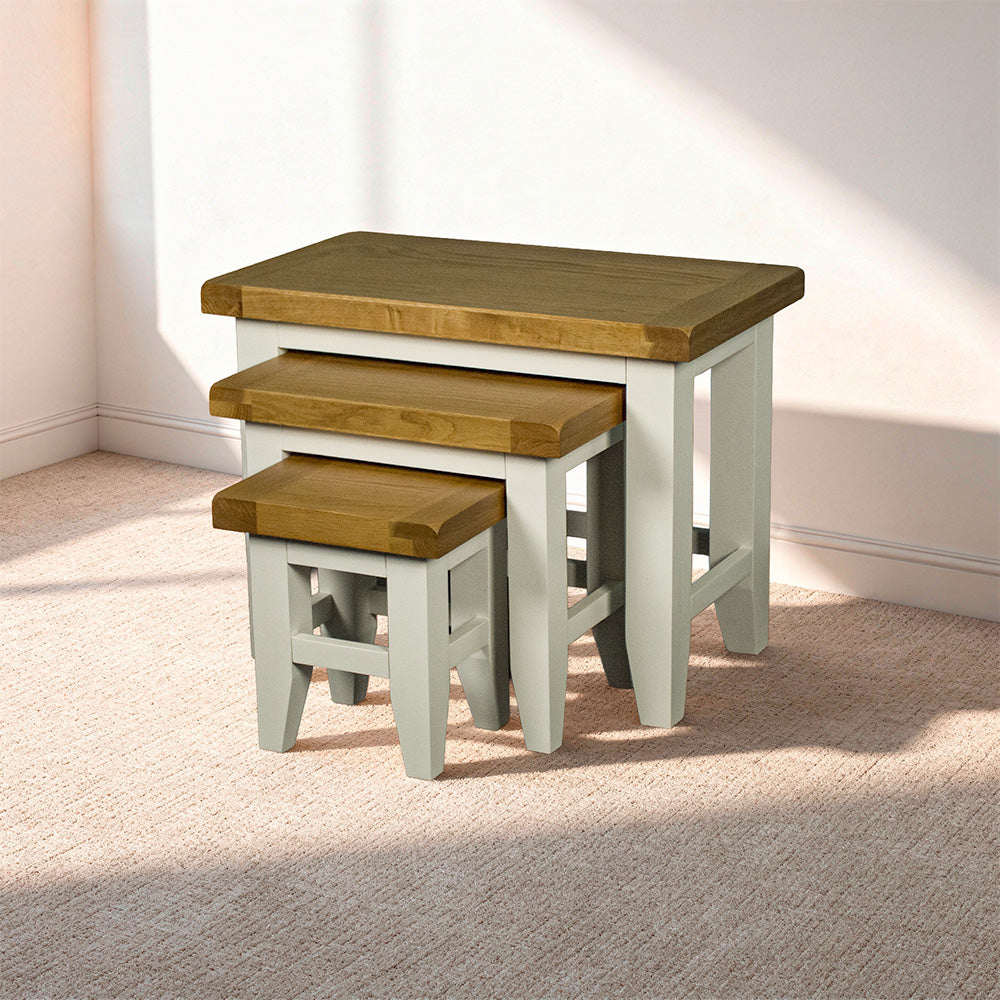 Tasmania Oak Top Nesting Tables