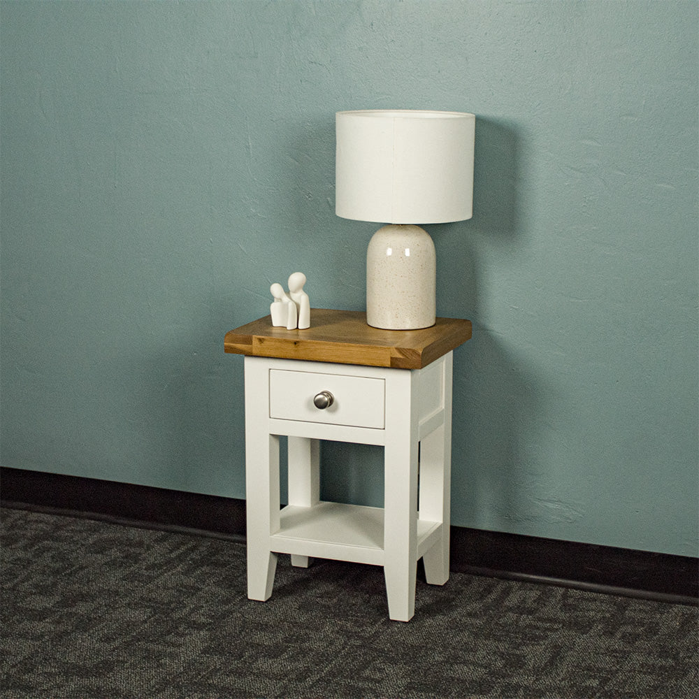 Tasmania Oak Top Bedside Table / Lamp Table