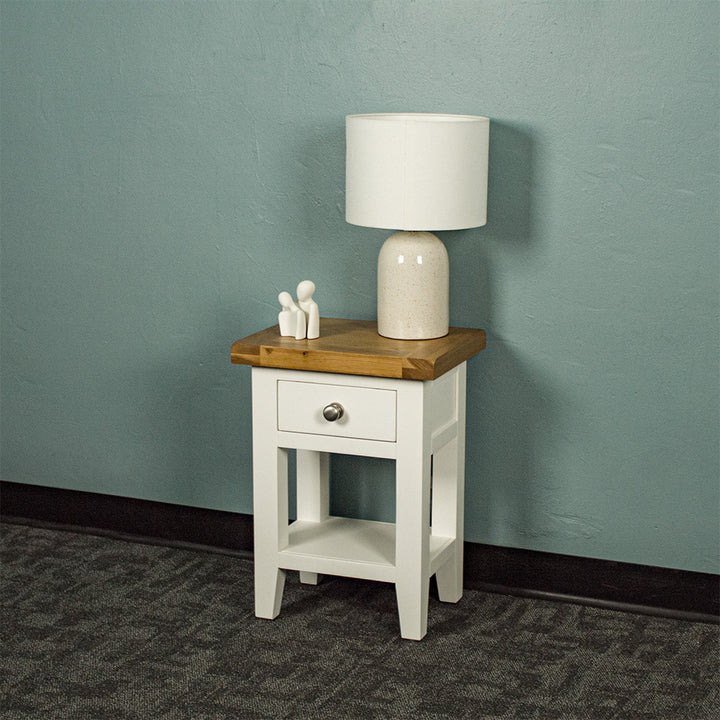 Tasmania Oak Top Bedside Table / Lamp Table