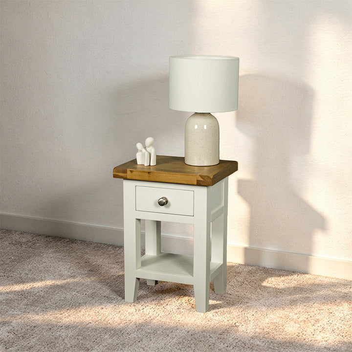 Tasmania Oak Top Bedside Table / Lamp Table