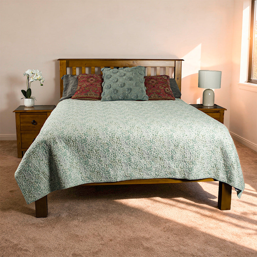 Trent Double Size NZ Pine Slat Bed Frame