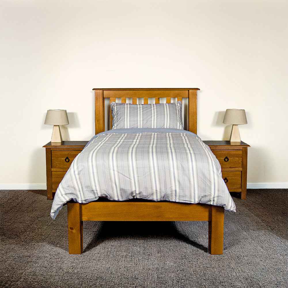 Trent King Single Size NZ Pine Slat Bed Frame