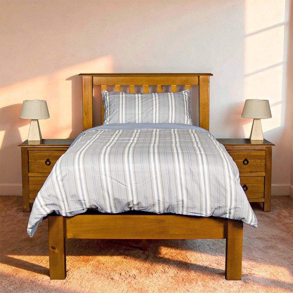 Trent King Single Size NZ Pine Slat Bed Frame