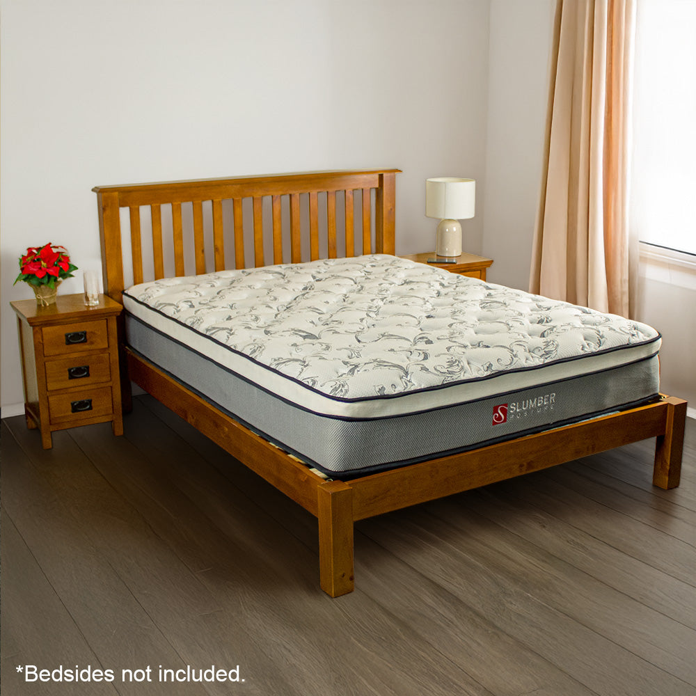 Trent Queen Bed + Euro Top Mattress Combo
