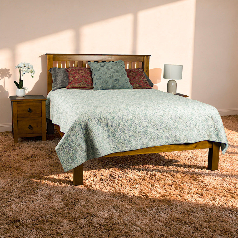 Trent Queen Size NZ Pine Slat Bed Frame