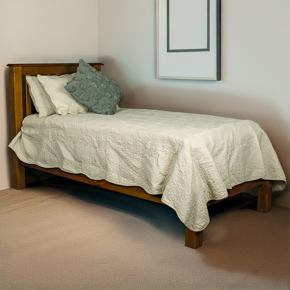 Trent Single Bed + Euro Top Mattress Combo