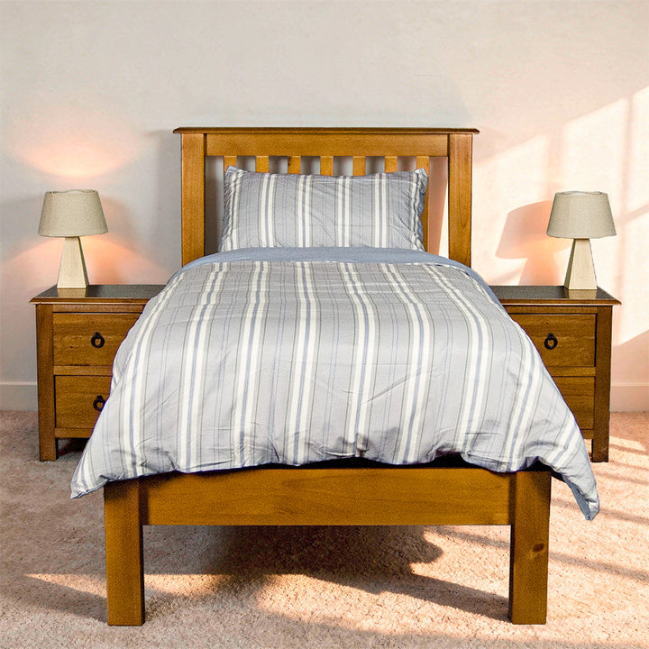 Trent Single Size NZ Pine Slat Bed Frame
