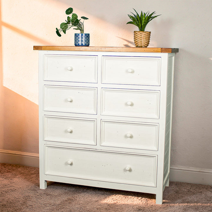 Tuscan Recycled Pine Seven Drawer Tallboy