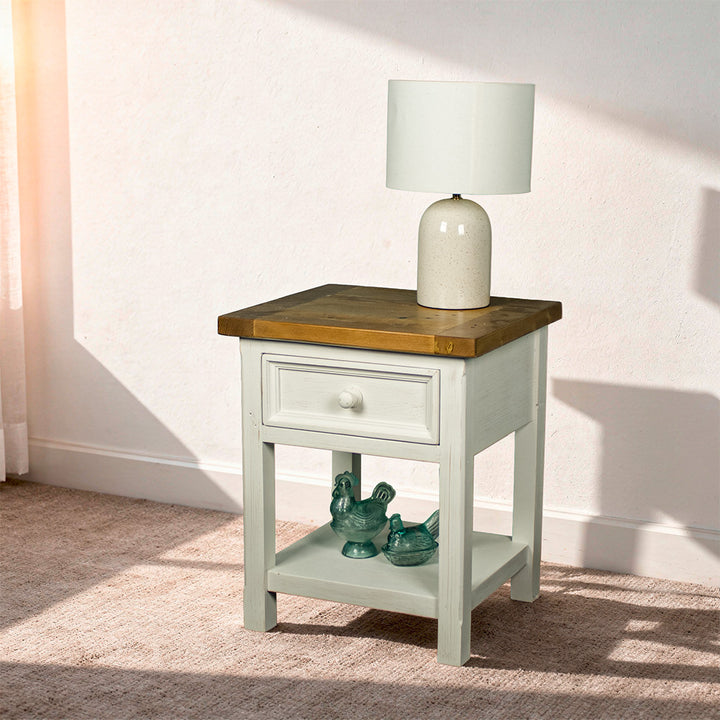 Tuscan Recycled Pine Bedside Table