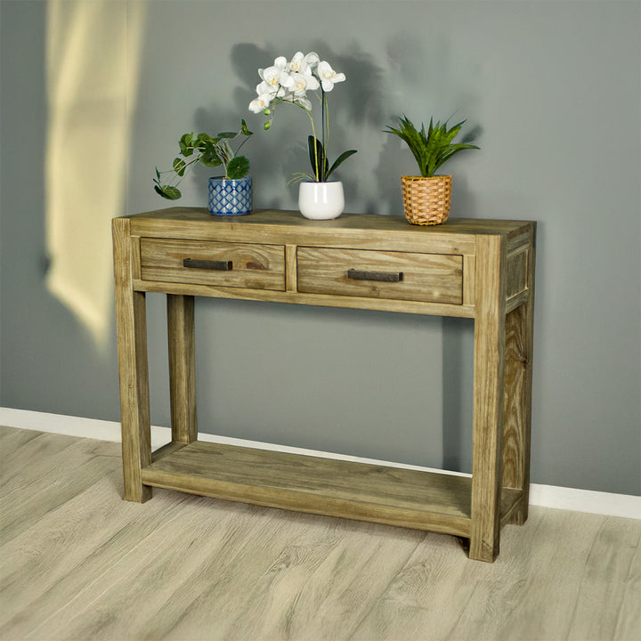 Vancouver 2 Drawer NZ Pine Hall Table