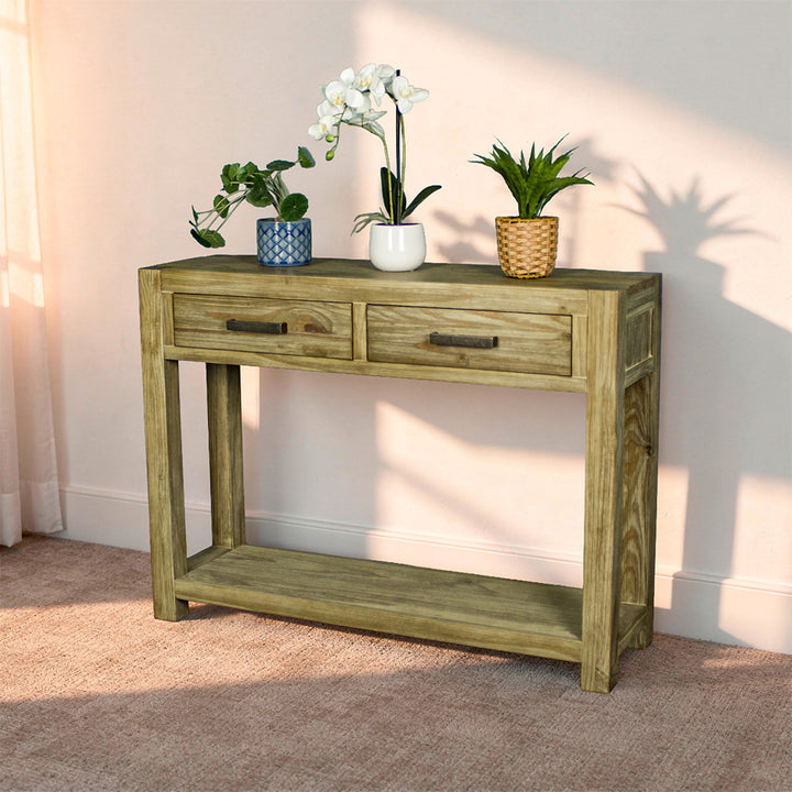 Vancouver 2 Drawer NZ Pine Hall Table