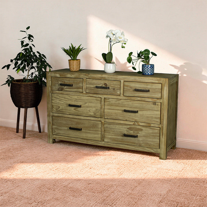 Vancouver 7 Drawer NZ Pine Lowboy
