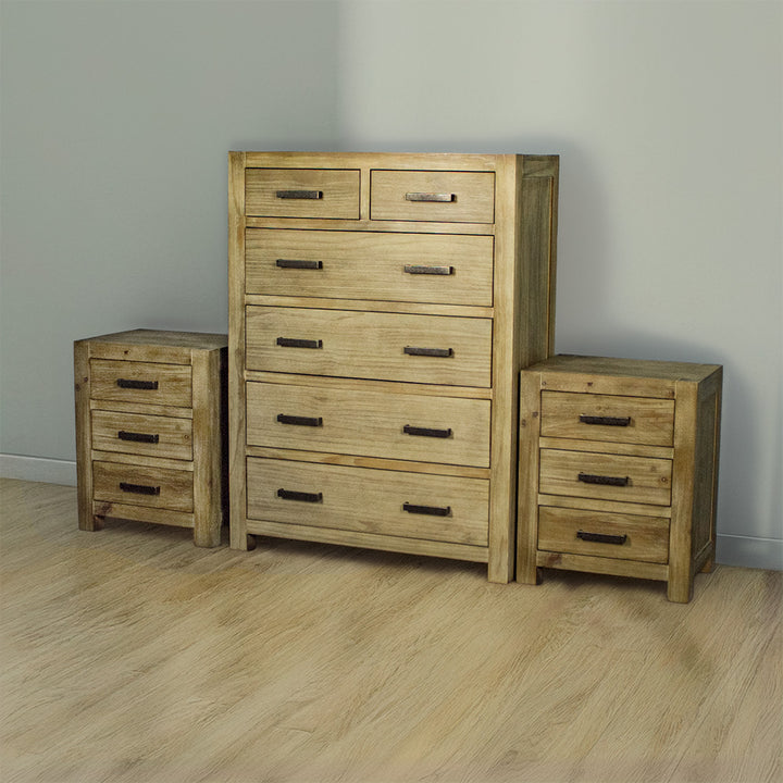 Vancouver Stonewash 3-Piece Bedroom Suite