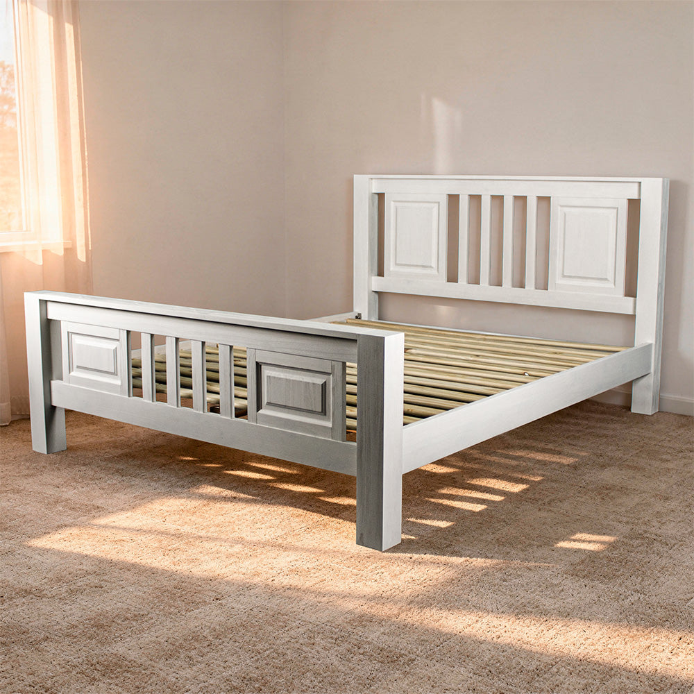 Vancouver King Size White Slat Bed Frame