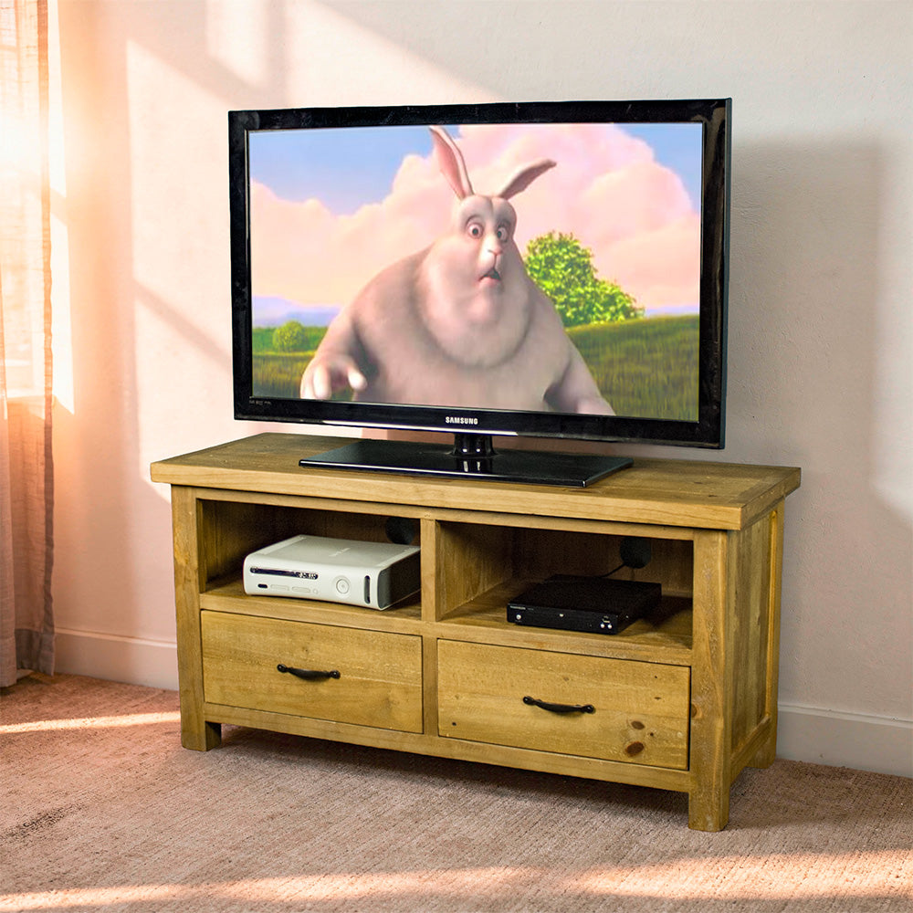 Ventura Two Drawer Recycled Pine TV Unit