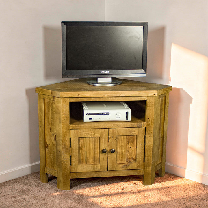 Ventura Recycled Pine Corner TV Unit