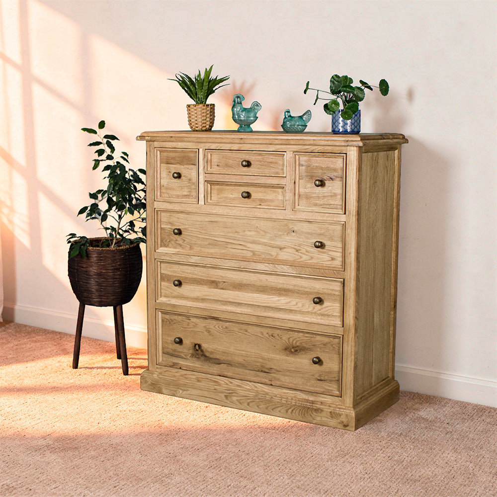 Versailles Oak 7 Drawer Chest