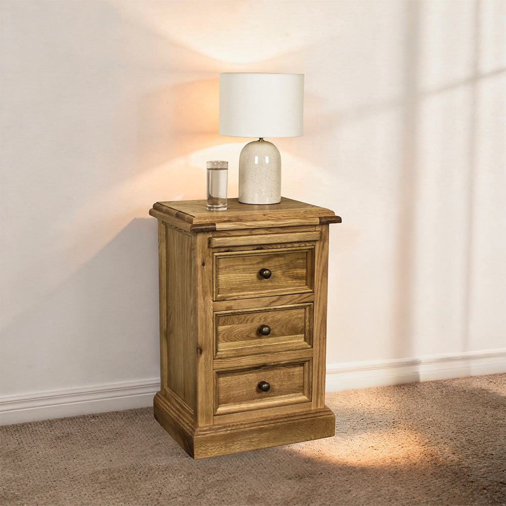 Versailles Oak Bedside Cabinet