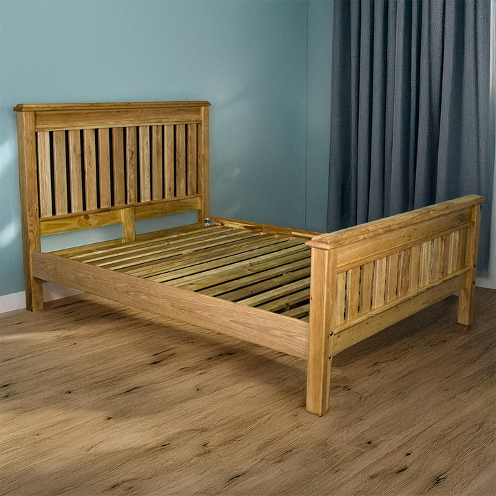 Versailles Oak Queen Size Slat Bed