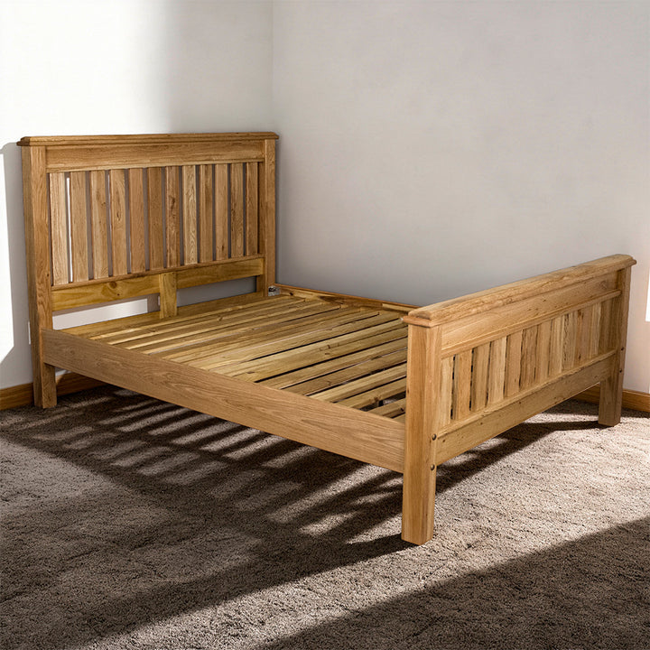 Versailles Oak Queen Size Slat Bed