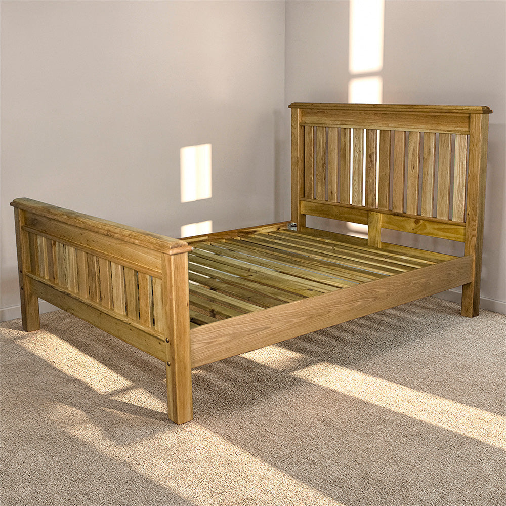 Versailles Oak Super King Size Slat Bed